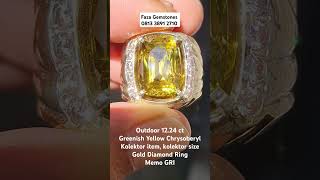 Outdoor Natural Chrysoberyl 1224ct Memo GRI Gold Diamond Ring Jewelry quality [upl. by Nomahs420]