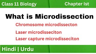 What is Microdissection  Chromosome microdissection  Laser microdissection [upl. by Jule]