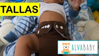 PAÑAL de TELA ALVABABY y AJUSTE de TODAS LAS TALLAS 👶🩲 [upl. by Araminta]