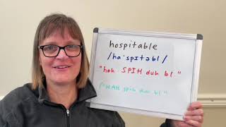 How to Pronounce Hospitable 2 Correct Ways [upl. by Spatola]