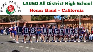 Rose Parade 2024  LAUSD All District High School Honor Band [upl. by Sandro]