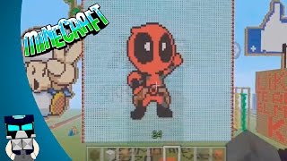 Tutorial Minecraft Pixel Art Deadpool  Como hacer a Deadpool en Minecraft [upl. by Lrak495]