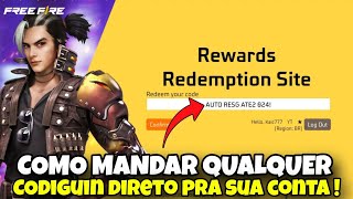 COMO COLOCAR CODIGO NO FREEFIRE COMO RESGATAR CODIGO FREEFIRE COMO RESGATAR CODIGUIN NO FREEFIRE [upl. by Trini]