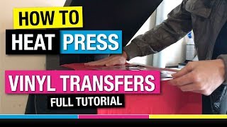 How to Heat Press Heat Transfer Vinyl HTV [upl. by Gnanmas]