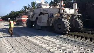 Cement Treated Base Process with Wirtgen 2500 [upl. by Suiramed]