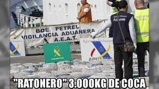 Abordaje pesquero Ratonero 3000 kilos de droga  Aduanas SVA [upl. by Lehcem]