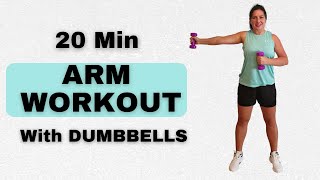 20 MIN TONED ARMS Workout  With Dumbbells  No Repeats [upl. by Carlock]