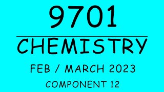 AS CHEMISTRY 9701 PAPER 1  FebMarch 2023  Paper 12  970112FM23  SOLVED [upl. by Nevada]