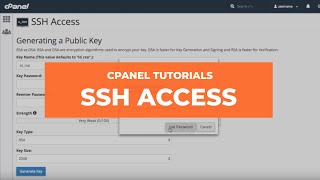 cPanel Tutorials  SSH Access [upl. by Ekaj462]