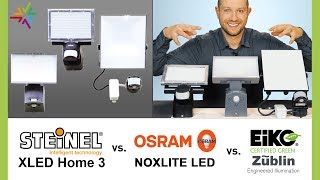 LED Außenstrahler Test und Vergleich STEINEL XLED home 3 vs OSRAM Noxlite vs EIKO Floodlight [upl. by Dogs369]