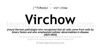 Virchow pronunciation and definition [upl. by Fletch]