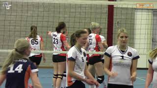 Volleybal Dames 1e kl C Olhaco D2  VonkCoevorden D1 24032018 [upl. by Alleul]