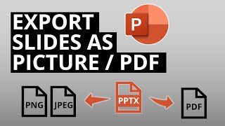 How to SAVE a SINGLE PowerPoint SLIDE as PNGJPEG or PDF [upl. by Randy]