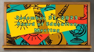 Woodbridge School Board of Ed Meeting December 21 2023 [upl. by Codel]