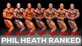 Worst to Best  Phil Heath Olympia Winning Physiques Ranked [upl. by Ardnasela]