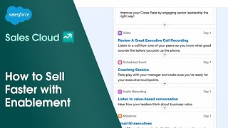 How to Sell Faster with Sales Cloud Enablement  Salesforce [upl. by Barnaby]