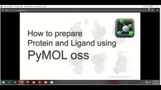 How to prepare protein and ligand for docking using PyMOL for NRGsuite [upl. by Leirraj]