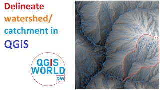 Delineate watershed area in QGIS  Delineate catchment area in QGIS [upl. by Leventis]