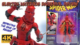 Elektra Natchios Daredevil SpiderMan Retro Unboxing Review Hasbro Marvel Legends Comparison [upl. by Wernda]