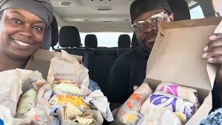 Taco Bell Luxe Cravings box Car Mukbang  Review [upl. by Kowal]