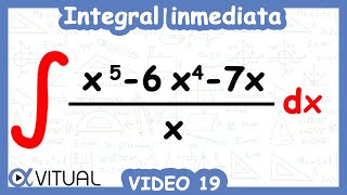 Integral inmediata ejemplo 19  Cálculo integral  Vitual [upl. by Edith]