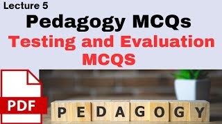 Pedagogy MCQs  Testing amp Evaluation MCQs  FPSC KPPSC ETEA lecturer sst Headmaster [upl. by Eli910]