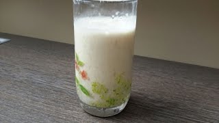 How to make BANANA MILK SHAKE without blender [upl. by Cairistiona278]