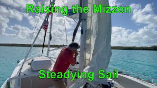 Raising the Mizzen Steadying Sail [upl. by Ahsikyt]