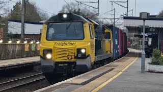 Freight and Intermodal workings  Wilmslow  Bonus at Crewe 23240424 [upl. by Prudie178]