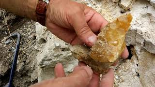 Finding calcite crystals in Landelies Belgium [upl. by Eidarb149]