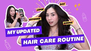 UPDATED HAIR CARE ROUTINE Rahasia Rambut Badai Sehat [upl. by Arikahs]