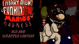 FNF Marios Madness V2  Old And SCRAPPED Content [upl. by Phene72]