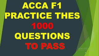 ACCA F1 1000 Questions with answers 20232024 fast track [upl. by Rosenwald]