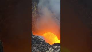 Masaya volcano 02 Masaya volcano Nicaragua Lavalake short shortsvideo AventureVolcans [upl. by Amaerd]