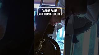 Carlos Sainz neck training to prepare for this… [upl. by Kaya]