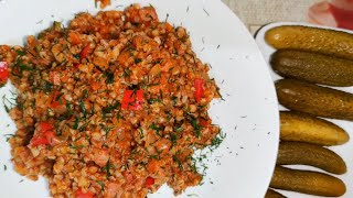 reteta  pilaf din hrisca cu legume si sunca reteta dietetica  home cooking [upl. by Suoivart]