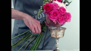 How To Make an Elegant Flower Arrangement in a Short Vase or Goblet [upl. by Alamap]