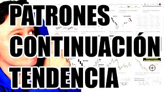 PATRONES gráficos de CONTINUIDAD de TENDENCIA en TRADING [upl. by Anaik]