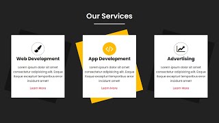 Animated Service Section Card UI Design using Html amp CSS [upl. by Adnhoj]