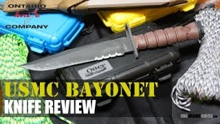 Ontario Knives USMC Multi Purpose Bayonet Review  OsoGrandeKnives [upl. by Yromem]