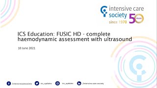 ICS Education FUSIC HD  complete haemodynamic assessment with ultrasound [upl. by Josee677]