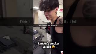 Landon Barkers smokers voice landonbarker chardon [upl. by Yob82]