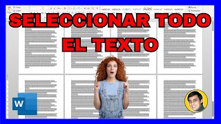 Cómo SELECCIONAR TODO el TEXTO en WORD [upl. by Eatnohs]