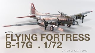 Airfix Flying Fortress in motion  stop motion [upl. by Uranie]