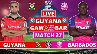 CPL 2024 Live Guyana Amazon Warriors vs Barbados Royals Live  GAW vs BAR Live Scores amp Commentary [upl. by Lonee908]