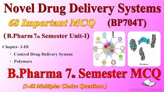 Novel Drug Delivery System NDDS  BP704T  Unit1  68 Important MCQ with answer  B Pharm 7 Sem [upl. by Peddada967]