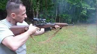 G43 k43 rifle with ddx zf4 scope  shooting with full speed semiauto Atlanta range ww2 [upl. by Etty]