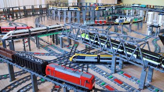 LEGO Train Track Setup 04  350m Tracks Big Bridges Automated Switches amp Train Station [upl. by Niarbo]