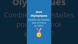 Jeux Olympiques  combien de médailles pour la France [upl. by Esereht]