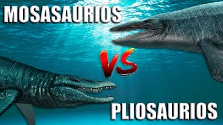 ¡MOSASAURIOS VS PLIOSAURIOS  DIFERENTES DINASTÍAS MÁXIMOS DEPREDADORES [upl. by Bible]